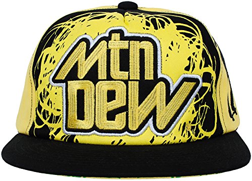 Mountain Dew Embroidered Men's Adjustable Snapback Hat