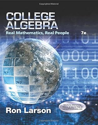 College Algebra: Real Mathematics, Real People