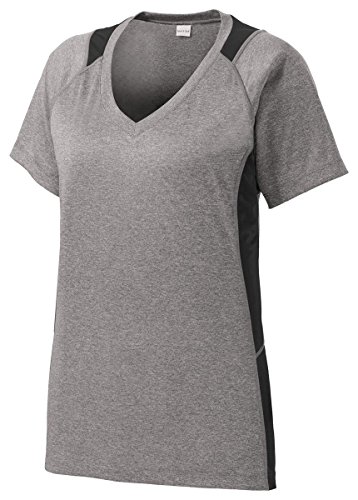 Sport-Tek Women's Colorblock V-Neck Tee