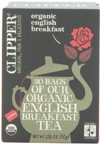 Clipper Fair Trade Organic English Breakfast, 20-Count (Pack of 6)
