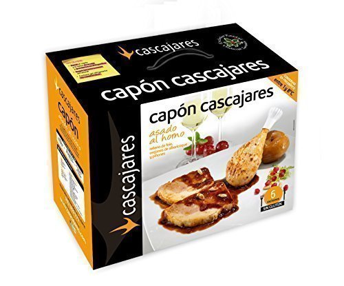 CASCAJARES - Medio Capón relleno de Foie, Orejones de Albaricoque y Piñones. Capón relleno de 1,25 kilos y medio litro...