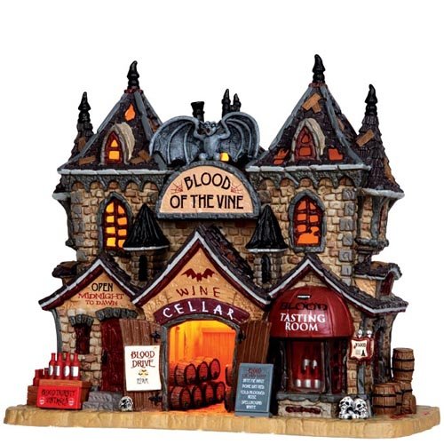 Lemax 35500 BLOOD OF THE VINE Spooky Town Lighted Building Halloween Decor