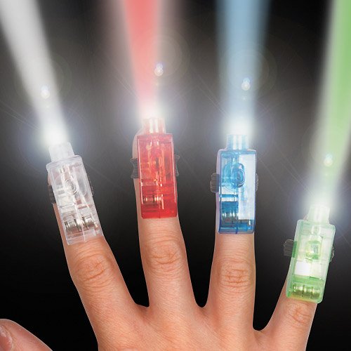 Finger Lights Perfect Stocking Stuffer for Children to Play with(Pack of 4)