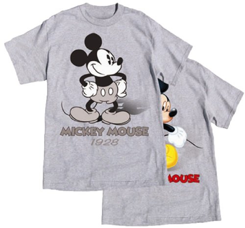 Mens Mickey Mouse Now & Then 2 Sided T Shirt