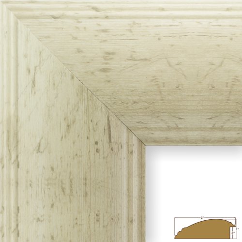 Craig Frames 80012 20 by 30-Inch Picture Frame, Smooth Wrap Finish, 3-Inch Wide, Off-White Rustic Pine