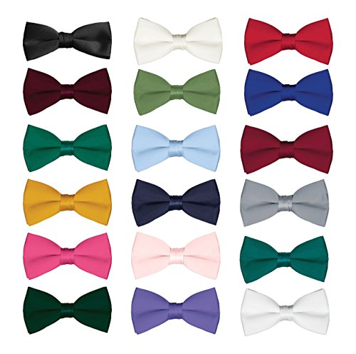 Men's Classic Pre-Tied Formal Tuxedo Bow Tie - Many Colors Available