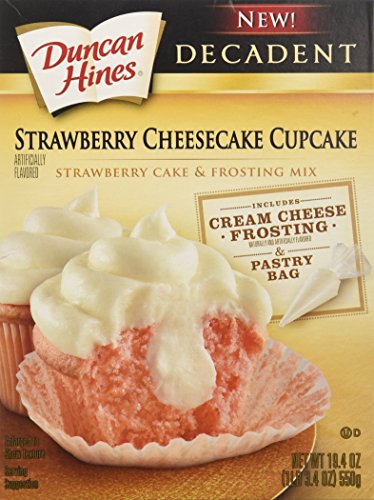 Duncan Hines Decadent Cupcake & Frosting Mix - Strawberry Cheesecake & Cream Cheese - 19.4 oz - 2 pk