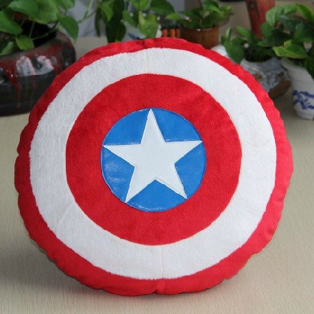 GRHOSE New The Captain America Shield Throw Pillow Plush Decor