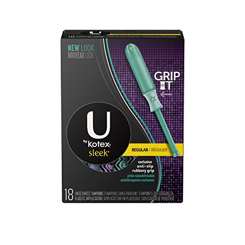U by Kotex Sleek Tampons, Regular Absorbency, Unscented, 18 Count