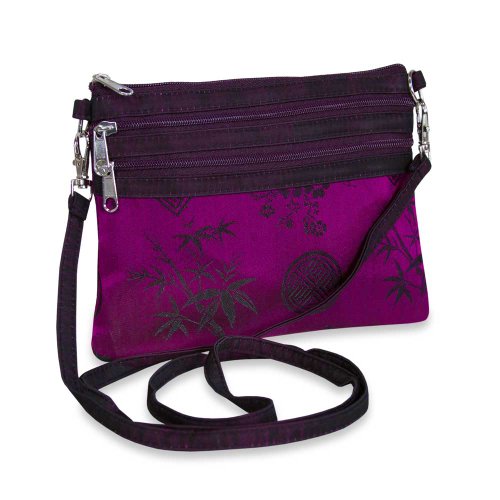 3 Zip Messenger - Silk Jacquard