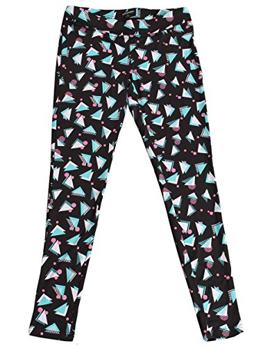 Neon Black 80's Triangles Leggings