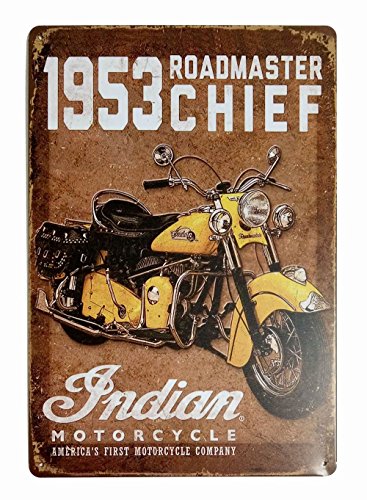 ERLOOD Metal Tin Sign 1953 Indian Motorcycle Retro Vintage Decor Metal Tin Sign 12