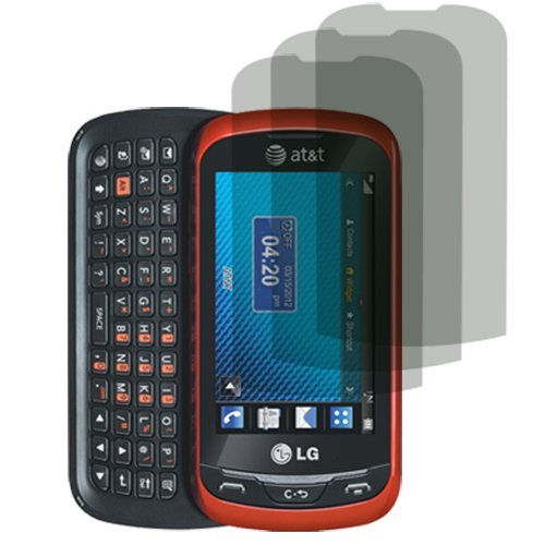 BW Clear LCD Film Guard Screen Protector for AT&T LG Xpression C395 x3 -Clear