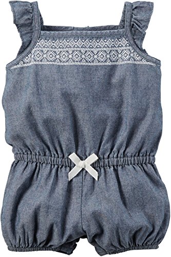 Carters Girls NB-24 Months Chambray Romper