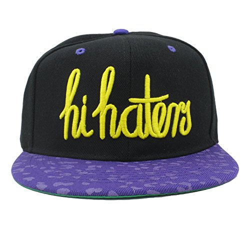 YCMI Hip Hop Letter Hi Haters Snapback Cap Hat for Men Baseball Caps