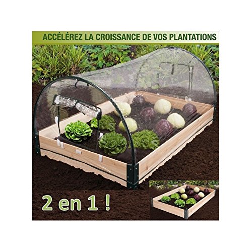 ProBache - Mini serre de jardin avec châssis bois + housse amovible