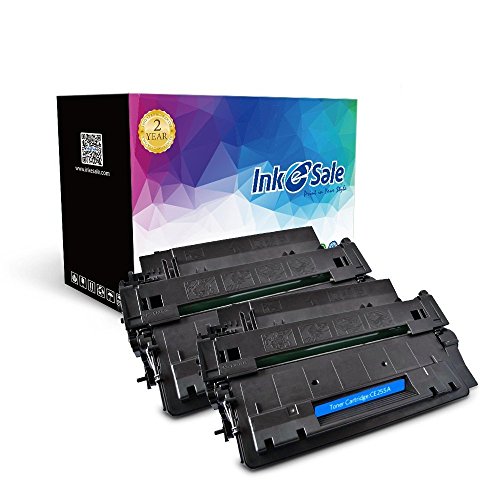 INK E-SALE Compatible HP CE255A (HP 55A) Toner Cartridge Replacement for HP Laserjet P3015 P3015dn P3015n P3015x Printer 2 Pack Black (6,000 pages Yeild)