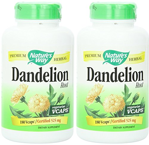 Nature's Way Dandelion Root Veg-capsules, 525 Mg, 180-vcaps (2 Pack)