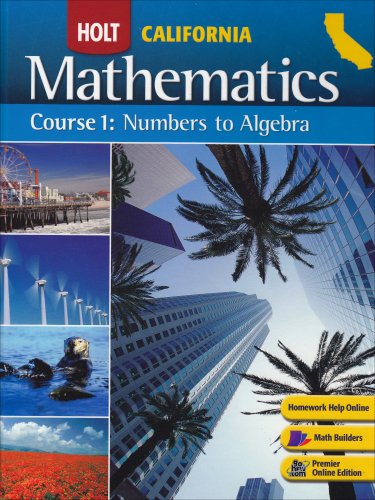 Holt Mathematics: Student Edition Course 1 2008 by RINEHART AND WINSTON HOLT