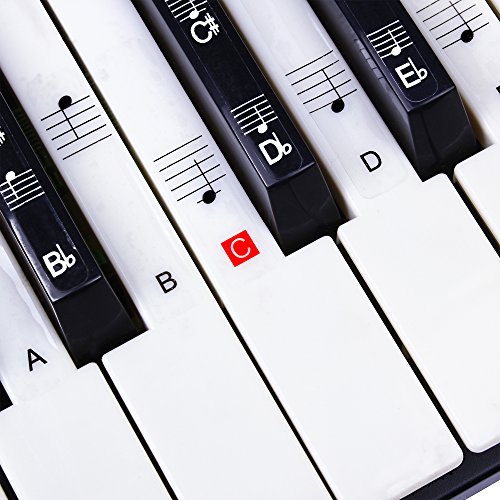 Algopix Similar Product 14 - Stickers for Piano Keyboard Music Note