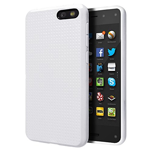 Amazon Fire Phone Case, Cimo [Dot] Premium Slim TPU Flexible Soft Case for Amazon Fire Phone (2014) - White