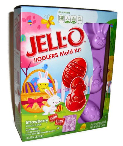 Jell-O Jigglers Easter Mold Kit Strawberry Gelatin