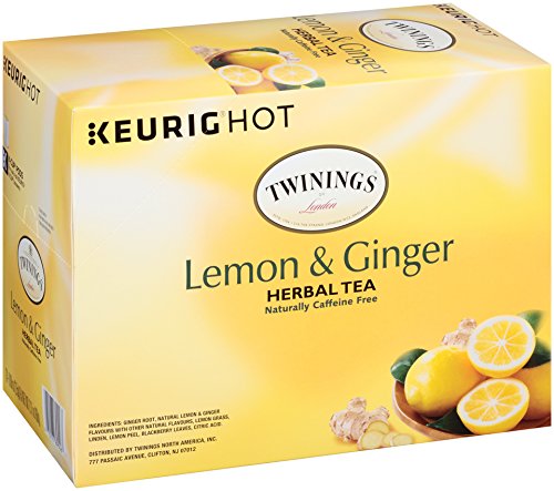 Twinings Lemon and Ginger Herbal Tea, Keurig K-Cups, 24 Count