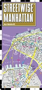 Streetwise Manhattan Map - Laminated City Street Map of Manhattan, New York - Folding pocket size travel map with subway map, bus map