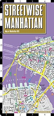 Streetwise Manhattan Map - Laminated City Street Map of Manhattan, New York - Folding pocket size travel map with subway map, bus map