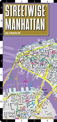Streetwise Manhattan Map - Laminated City Street Map of Manhattan, New York - Folding pocket size travel map with subway map, bus map by Streetwise Maps