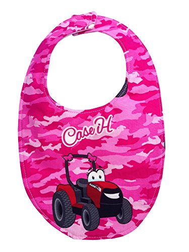 Pink CaseIH Tractor Baby Bib