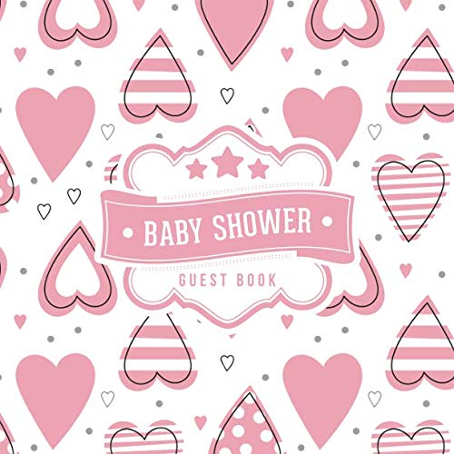 Baby Shower Guest Book: Pink Hearts Pattern | + BONUS Gift Tracker Log | Keepsake Guestbook | Advice Wishes and Predictions by Pink Willow Print
