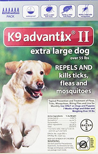 

Bayer K9 Advantix II Flea and Tick Control Treatment for Dogs