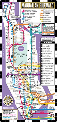 Streetwise Manhattan Bus Subway Map - Laminated Metro Map of Manhattan, New York - Pocket Size by Streetwise Maps Inc