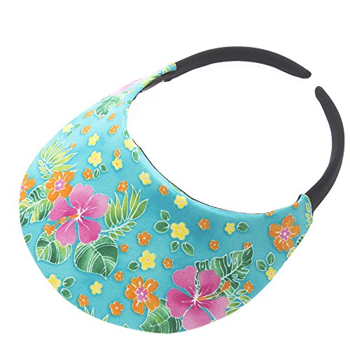 Aqua Floral Visor