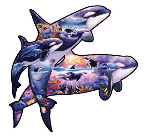 Orcas at Play a 1000-Piece Jigsaw Puzzle by Sunsout Inc.