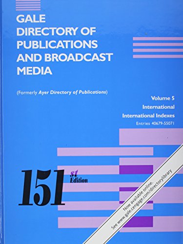Gale Directory of Publications and Broadcast Media by Gale                       (Editor)
