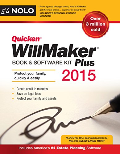 Quicken WillMaker Plus 2015 Edition: Book &amp; Software Kit by Editors of Nolo