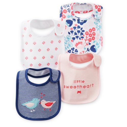 Teething Bibs for Girls - Carters - 4 Pack