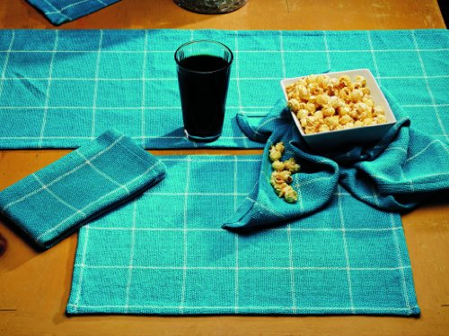Algopix Similar Product 1 - IHF Burlap Check Turquois Design Table
