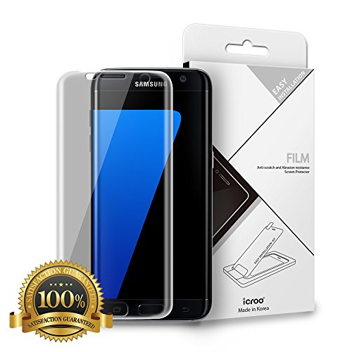 Galaxy S7 Edge Screen Protector, 3D Full Cover TPU Screen Protector Film, i-croo I-Line[Edge to Edge, Easy Installation Kit]. S7 Edge Full Coverage Screen Protector (2Packs)