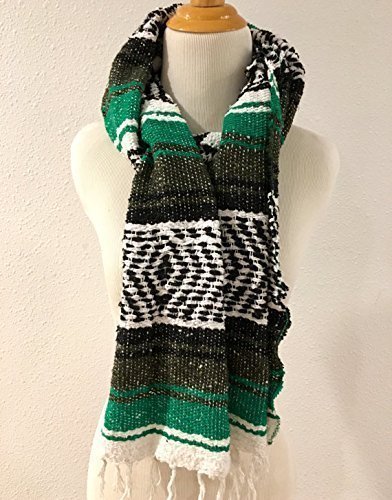 Algopix Similar Product 16 - Mexican Blanket Serape Scarf Green