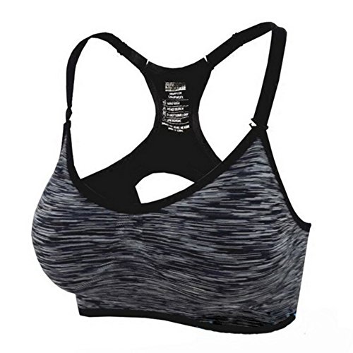 ROPALIA Women Fitness Yoga Stretch Tank Top Seamless Racerback Padded Sports Bra