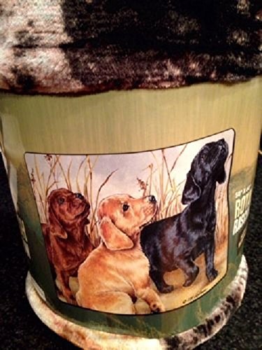 Royal Plush Raschel Risky Business Puppies Throw Blanket