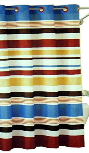 Hookless Fabric Shower Curtain - Century Stripe