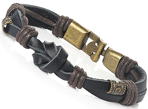 Areke Unisex Braided Leather Bracelets - Mens Womens Jewelry Rope Bangle Bracelet