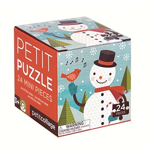 Petit Collage Snowman Petit Puzzle, 24 Mini Pieces