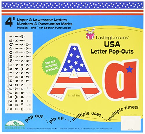Barker Creek LL-1708 Letter Pop-Outs, USA, 0.25