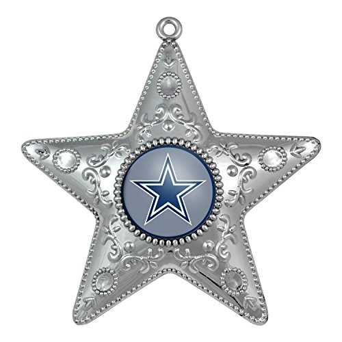 NFL Dallas Cowboys Silver Star Ornament - 4.5