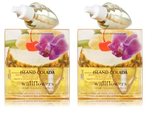 

Lot of 2 Bath & Body Works Island Colada Wallflower 2 Bulb Refill Pack (4 Bulbs Total)